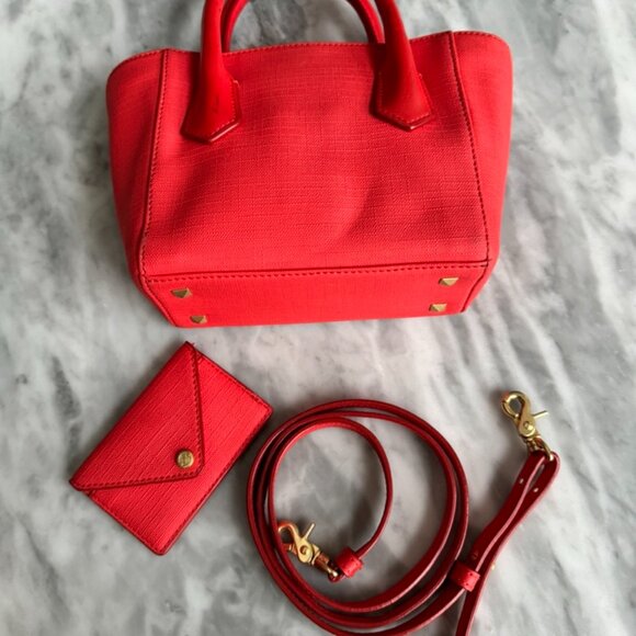 Dagne Dover mini tote with card case - REAL LEATHER - Picture 2 of 5